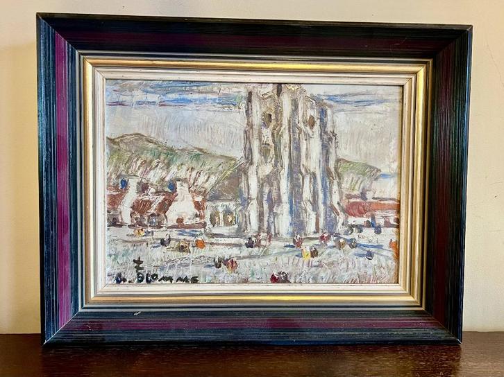 Schilderij Alfons Blomme, Antiek en Kunst, Kunst | Schilderijen | Klassiek, Ophalen of Verzenden