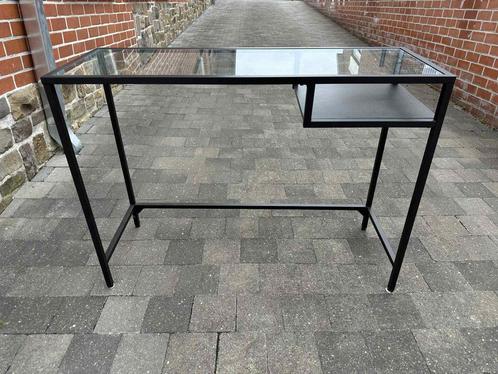 Bureau design en métal et verre, Huis en Inrichting, Bureaus, Zo goed als nieuw, Bureau, Ophalen