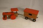vintage oude trein pletwals met wagon Steiff speelgoed hout, Antiek en Kunst, Ophalen of Verzenden