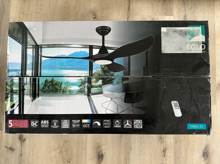 Compleet Nieuwe Plafond ventilator Eglo cirali 52., Elektronische apparatuur, Ventilatoren, Nieuw, Ventilator met afstandsbediening