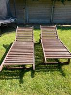 Ligstoelen, Tuin en Terras, Ligbedden, Ophalen, Gebruikt, Teakhout, Verstelbaar