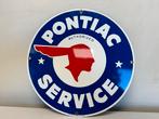 Pontiac Service emaille reclamebord, Ophalen of Verzenden, Gebruikt, Reclamebord