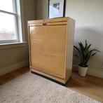 Vintage houten archiefkast / kast met rolluik, Ophalen of Verzenden, Zo goed als nieuw