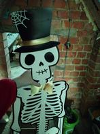 heel groot geraamte met hoed en strik voor halloween, Ophalen of Verzenden, Nieuw, Versiering