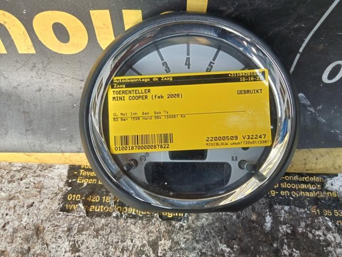 Tachomètre d'un Mini Cooper, Autos : Pièces & Accessoires, Tableau de bord & Interrupteurs, Mini, Utilisé, 3 mois de garantie