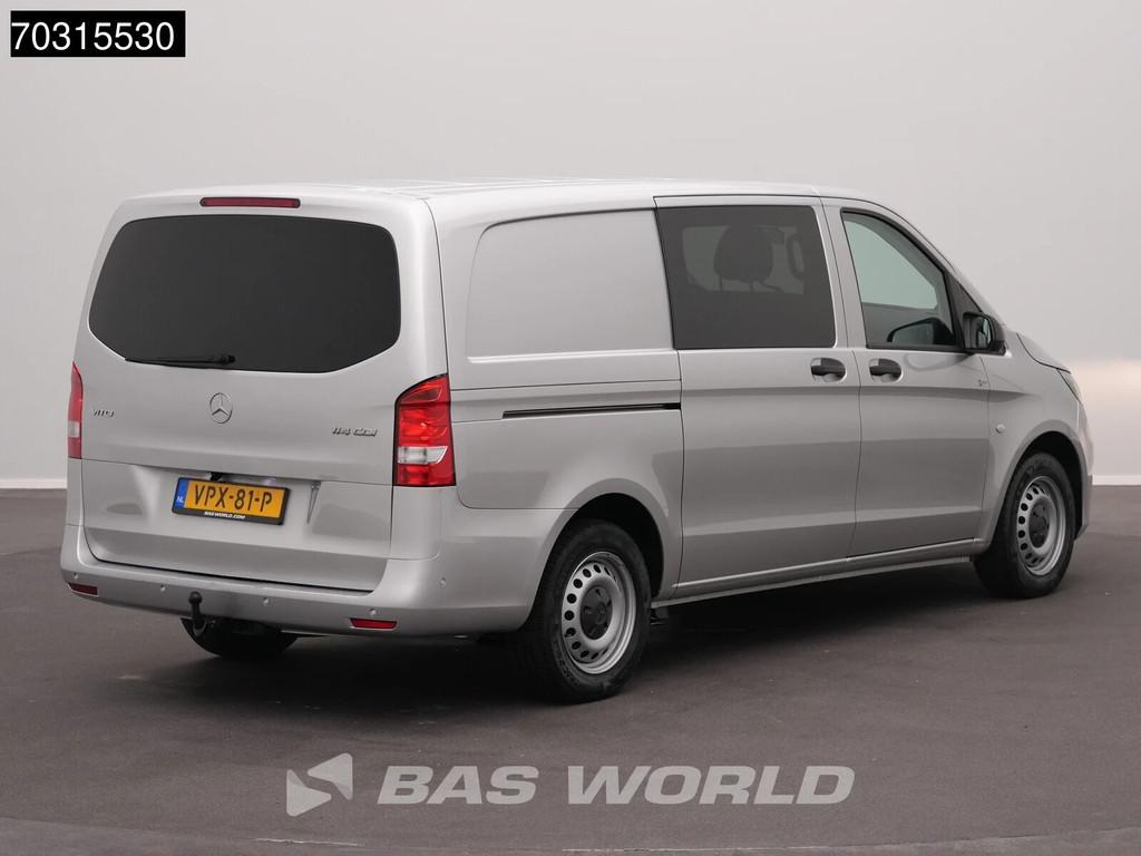 Mercedes Vito 114 Dubbel Cabine Automaat L2H1 Trekhaak Navi, Auto's, Stof, Gebruikt, Euro 6, 4 cilinders