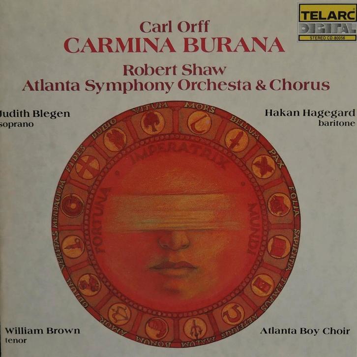 Carmina Burana/Orff- Atlanta Symphony Orch/Shaw- TELARC- DDD, CD & DVD, CD | Classique, Comme neuf, Orchestre ou Ballet, Enlèvement ou Envoi