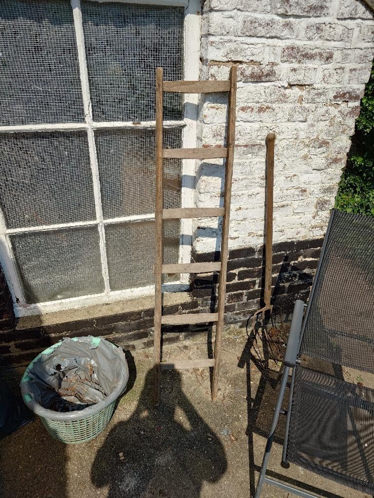 Handgemaakte houten decoratieladder, Tuin en Terras, Ophalen