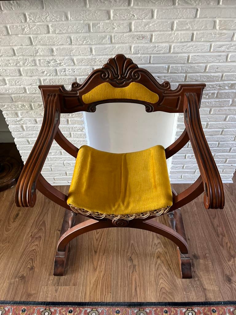 Vintage Savonarola stoel, Antiek en Kunst, Ophalen