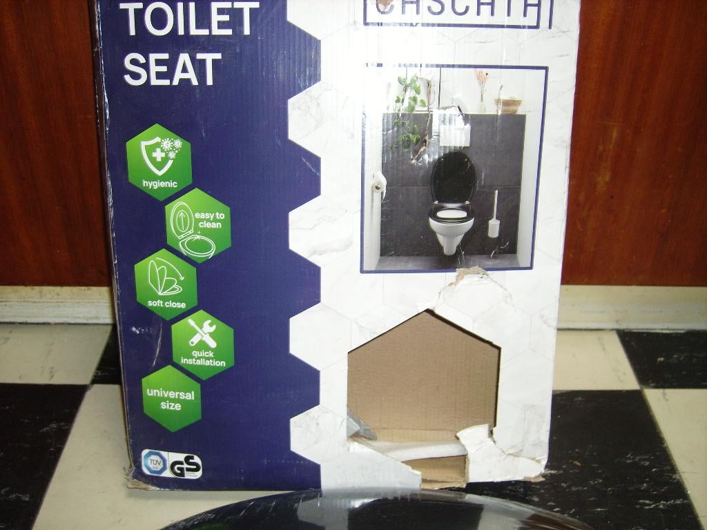 zwarte wc bril, Ophalen, Nieuw, Toilet