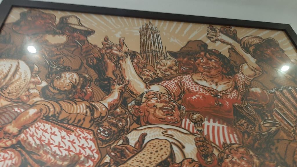 Affiche Alfred Ost menukaart, Enlèvement