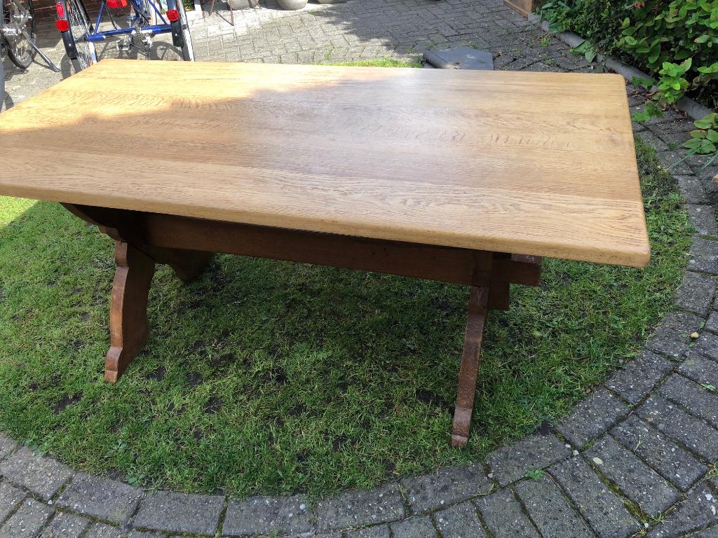 Eiken tafel, Ophalen, Gebruikt, Eikenhout, "Oisterwijk"