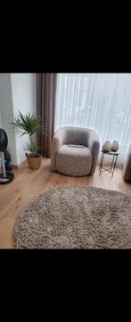 Licht beige en beige zetel, Ophalen, Minder dan 75 cm, Hoekbank, 300 cm of meer