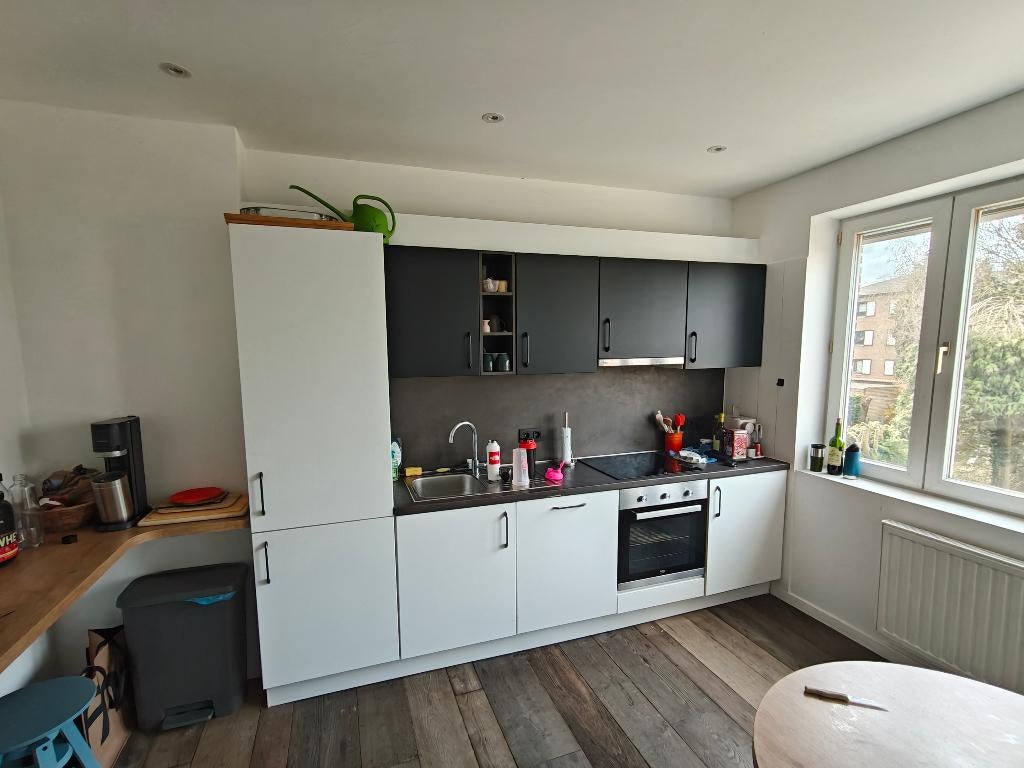 Keuken inclusief toestellen, Huis en Inrichting, Ophalen, Gebruikt, Zwart, Enkelwandige keuken