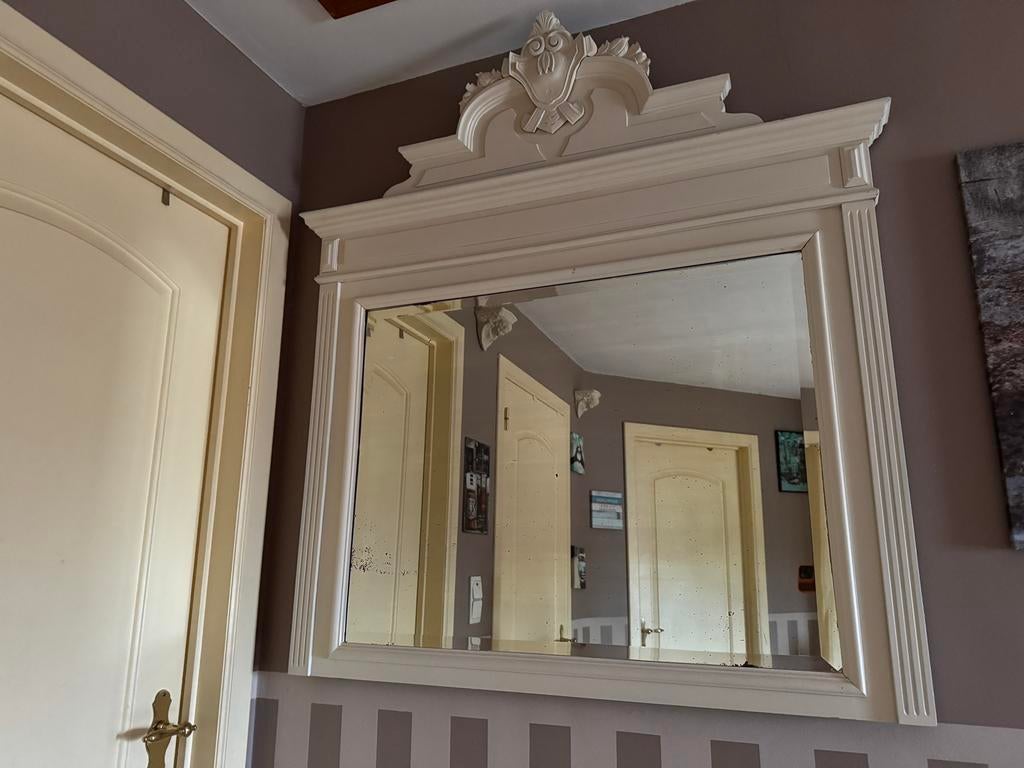 miroir mural de style baroque 100/ 120 cmbois sculpté, Antiquités & Art, Enlèvement