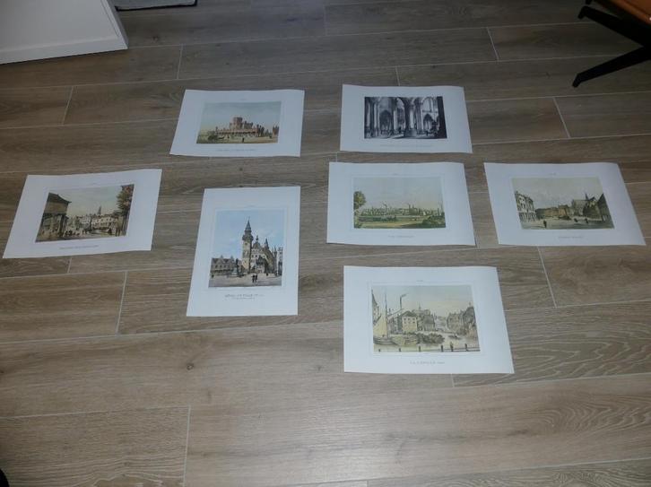 Aalst lithografien van J.C. Hoolans, Antiek en Kunst, Kunst | Litho's en Zeefdrukken, Ophalen of Verzenden