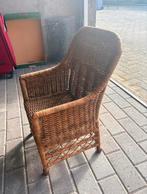 Vintage rieten stoel in goede staat, Tuin en Terras, Ophalen, Gebruikt, Rotan