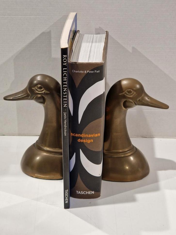 Art deco messing koper eend boekensteunen, Antiek en Kunst, Antiek | Brons en Koper, Koper, Ophalen of Verzenden