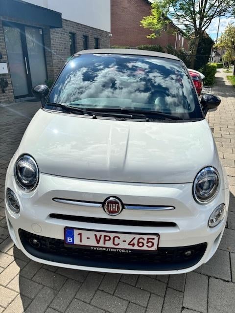 FIAT 500C cabrio | speciale editie | 2021 | 37.500 kms, Auto's, Voorwielaandrijving, Cabriolet, Leder en Stof, Wit