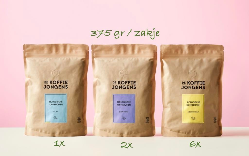 De koffie jongens - bonen - 9 zakjes, Ophalen of Verzenden, Zo goed als nieuw, Koffiemachine