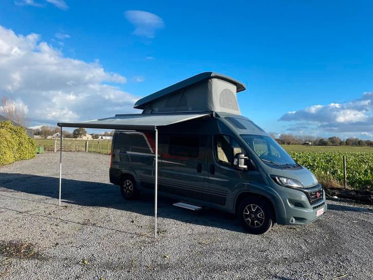 Camper te huur met pop-up 4 personen, Caravans en Kamperen, Mobilhomes, Particulier, Diesel, Koelkast, Luifel, Ophalen