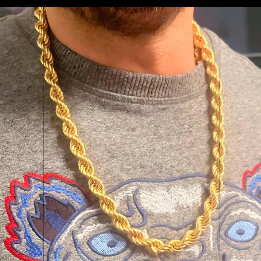 Chaine or 18k 34.2gr neuve !, Bijoux, Sacs & Beauté, Colliers, Enlèvement, Or, Or