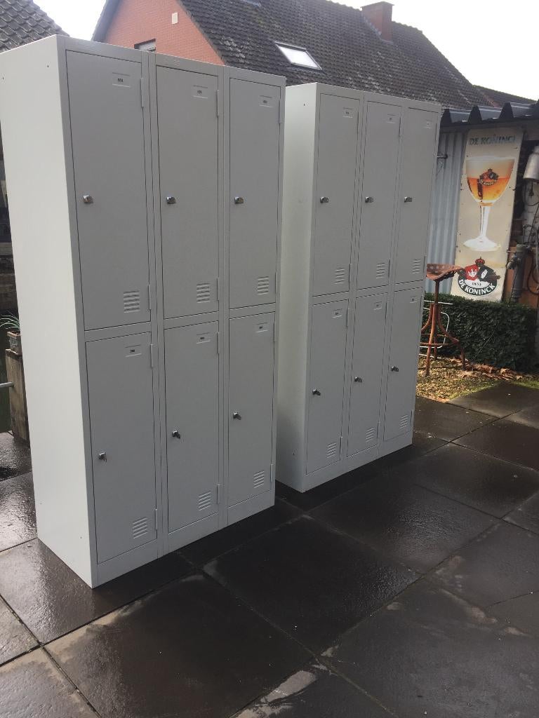Degelijke 6 - deurs lockerkasten / vakkenkasten . Als nieuw!, Huis en Inrichting, Kasten | Overige, Zo goed als nieuw, Ophalen