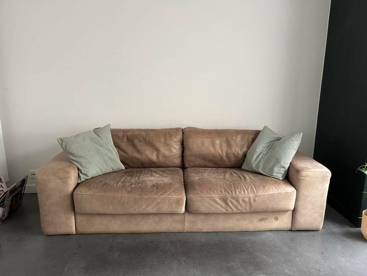 Siège en cuir - cuir de buffle, Maison & Meubles, Canapés | Salons, Utilisé, Banc droit, Trois personnes, 200 à 250 cm, 75 à 100 cm