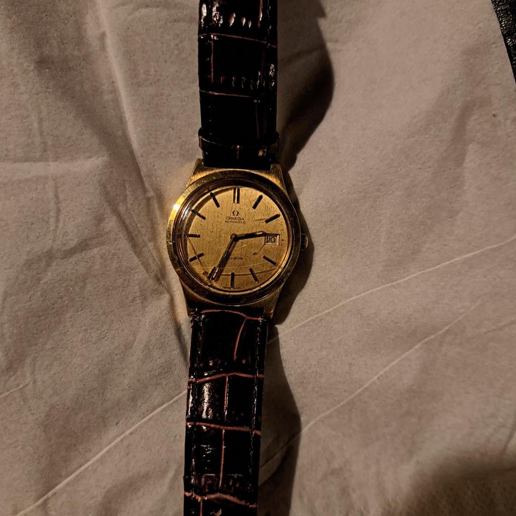 Omega werkt perfect, Handtassen en Accessoires, Horloges | Dames, Gebruikt, Goud, Goud, Ophalen