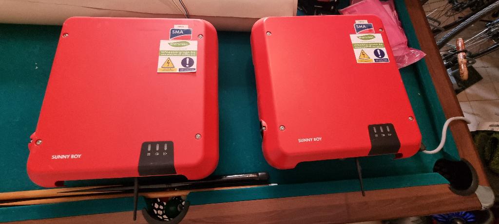 2  SMA Sunny Boy SB3.0-1AV-40 Zonne-omvormers (3 kW), Ophalen, Gebruikt, Compleet systeem