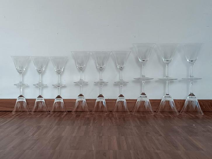 oude 18-delige kristallen glazen van Alba, Antiek en Kunst, Antiek | Glaswerk en Kristal, Ophalen of Verzenden