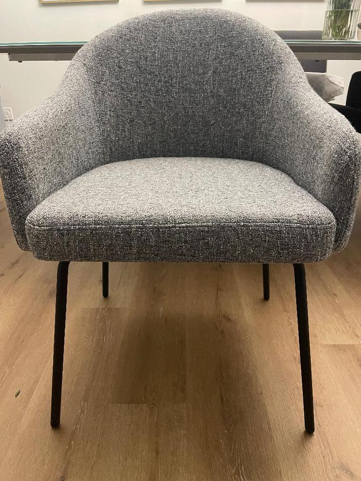 6 niewe grijze stoelen, Huis en Inrichting, Stoelen, Nieuw, Vijf, Zes of meer stoelen, Stof, Grijs, Ophalen