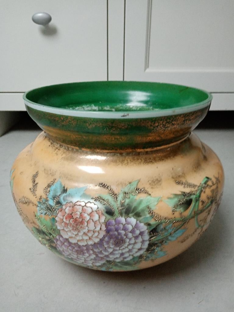 Chinese vaas, 30 cm in diameter, hoogte 25 cm, Tuin en Terras, Tuinvazen, Gebruikt, Ophalen of Verzenden