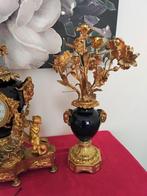 Zeer mooie klok plus kandelaars, Antiek en Kunst