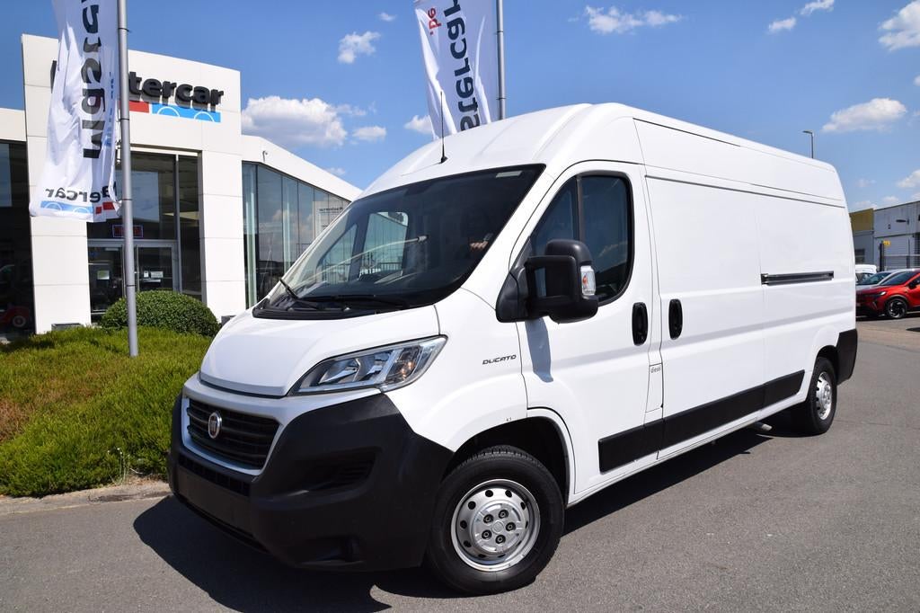 Fiat Ducato 35 LWB L3H2 2.0, Auto's, Wit, Leder, Bedrijf, 5 deurs