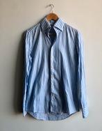 Blauw hemd met strepen van Suitsupply, Kleding | Heren, Ophalen, Zo goed als nieuw, Blauw, Halswijdte 38 (S) of kleiner