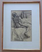 IRENE VANDENAMEELE / NAAKT / ORIGINEEL / 45x35cm /  KADER, Enlèvement ou Envoi