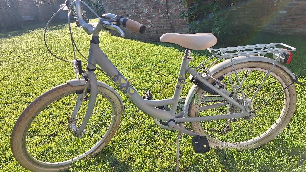 lichtblauwe meisjesfiets, Vélos & Vélomoteurs, Vélos | Filles, Enlèvement, Utilisé, 22 pouces, Vitesses