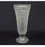 Demi-kristallen vaas kristal antiek bloempot golvende randen, Ophalen of Verzenden