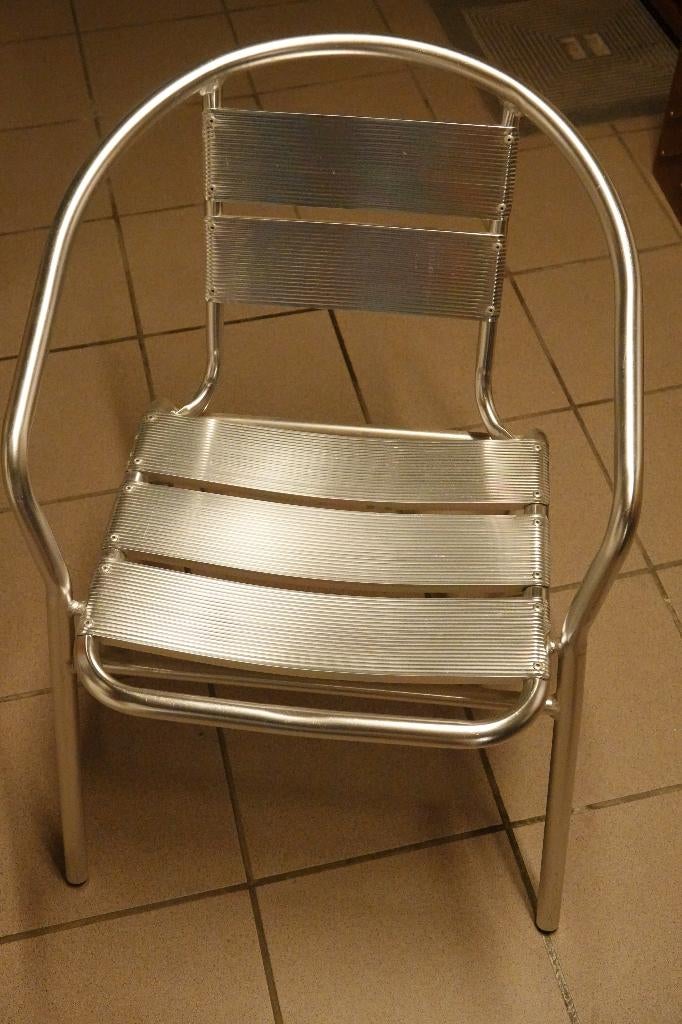 Chaise de jardin en alu, Enlèvement, Comme neuf, Aluminium, Empilable