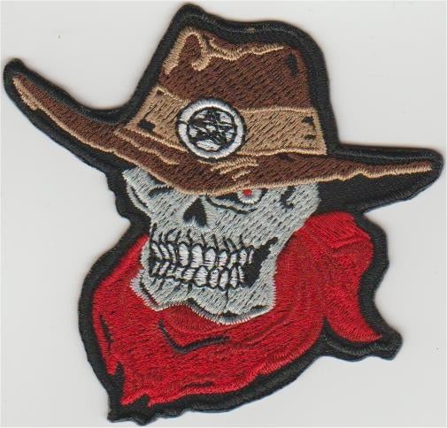 Cowboy Skull stoffen opstrijk patch embleem #31, Verzenden, Nieuw