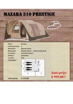 Tent bardani katoen 4 personen plus kampeeruitrusting, Caravans en Kamperen, Tenten, Ophalen, Zo goed als nieuw, Tot en met 4