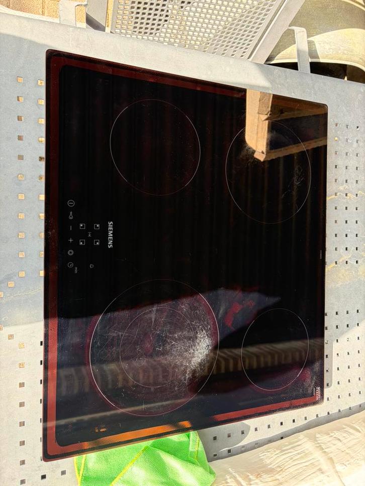 Siemens kookplaat, Elektronische apparatuur, Kookplaten, Gebruikt, Inbouw, Keramisch, 4 kookzones, Ophalen