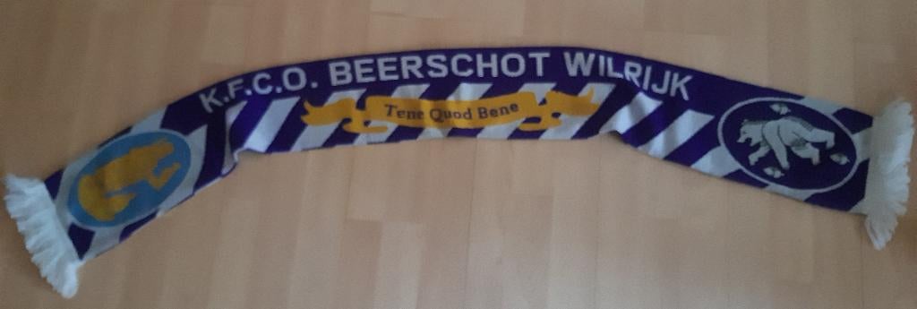 VOETBAL SUPORTER SJAAL  K.F.C.O. BEERSCHOT WILRIJK., Verzamelen, Sportartikelen en Voetbal, Ophalen of Verzenden