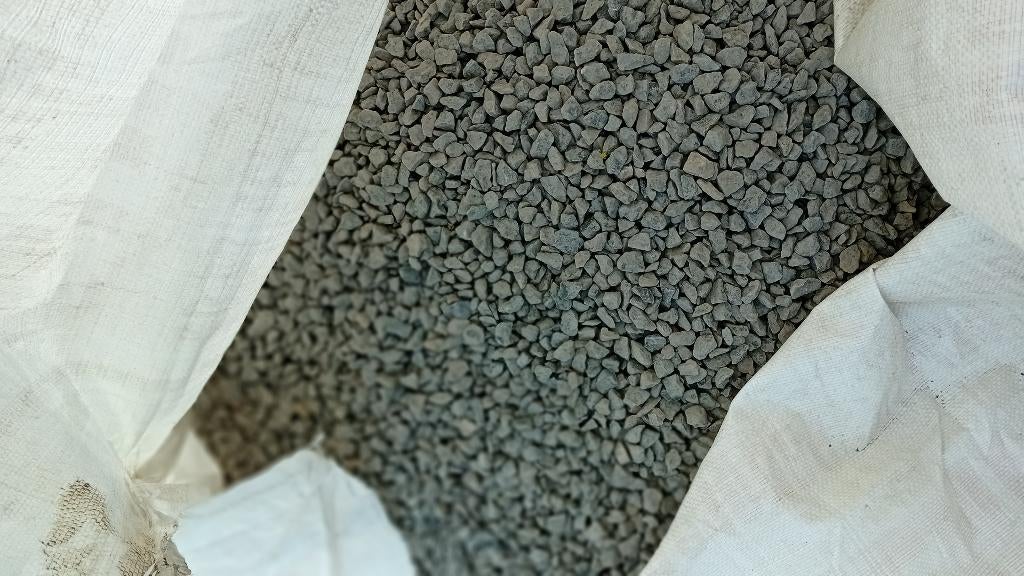 Kiezel 6/16 blauw/grijs, Tuin en Terras, Grind, Keien en Split, Ophalen, Nieuw, Blauw, Split