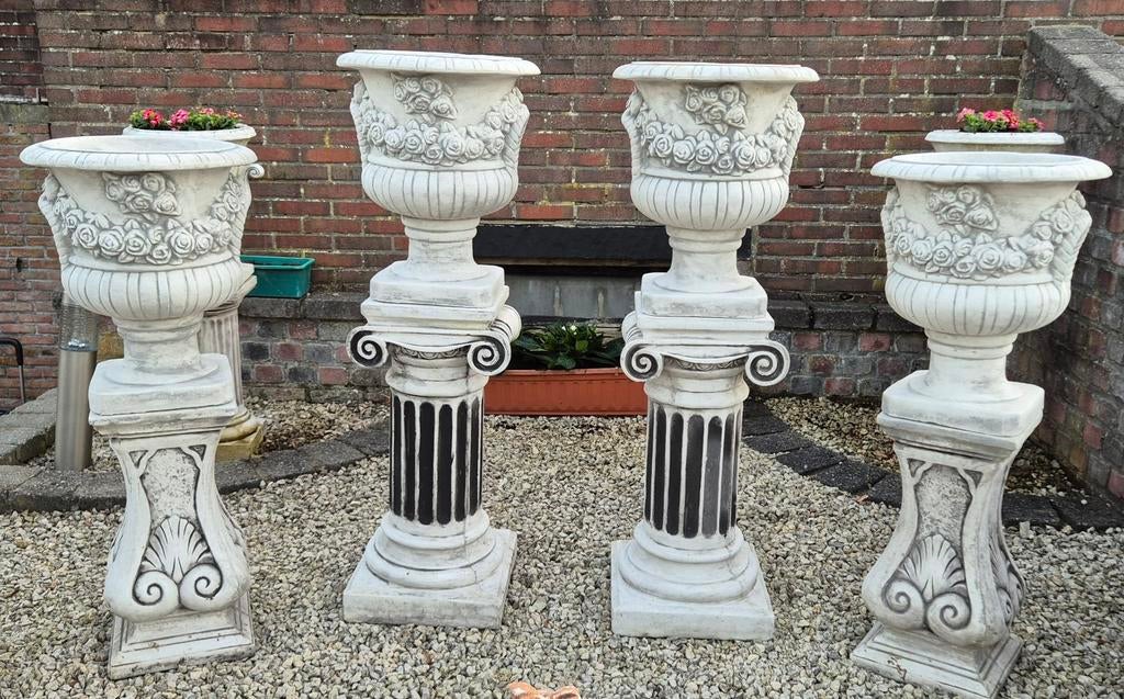 Beton bloempotten en zuilen, Tuin en Terras, Ophalen, Nieuw, Beton, Overige typen