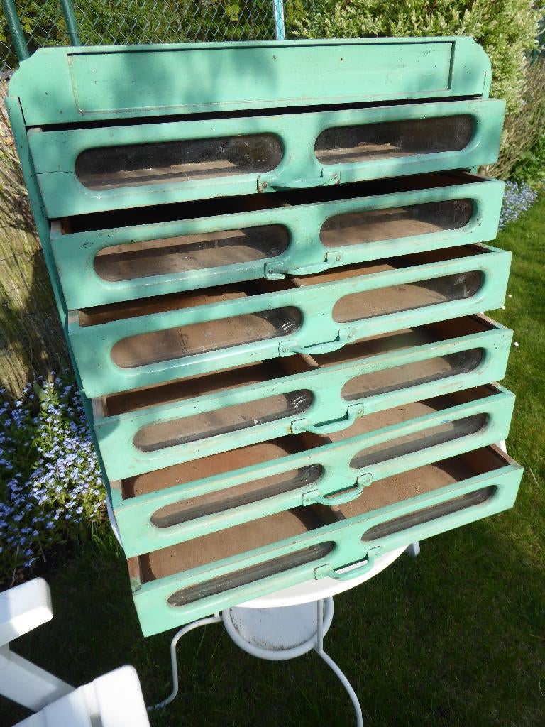 ancienne armoire de mercerie 6 tiroirs, Antiquités & Art, Enlèvement