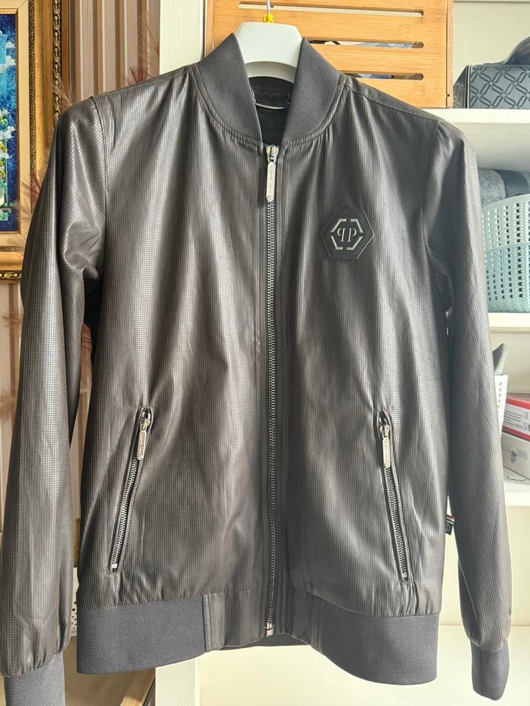 Philipp Plein bomberjack leder, Kleding | Heren, Jassen | Zomer, Zo goed als nieuw, Ophalen of Verzenden