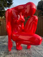 Statue moderne au design rouge,  40 cm, très brillante, Enlèvement