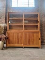 Teak buffetkast/vitrinekast GRATIS LEVERING, Ophalen, Landelijk modern, 200 cm of meer, 150 tot 200 cm